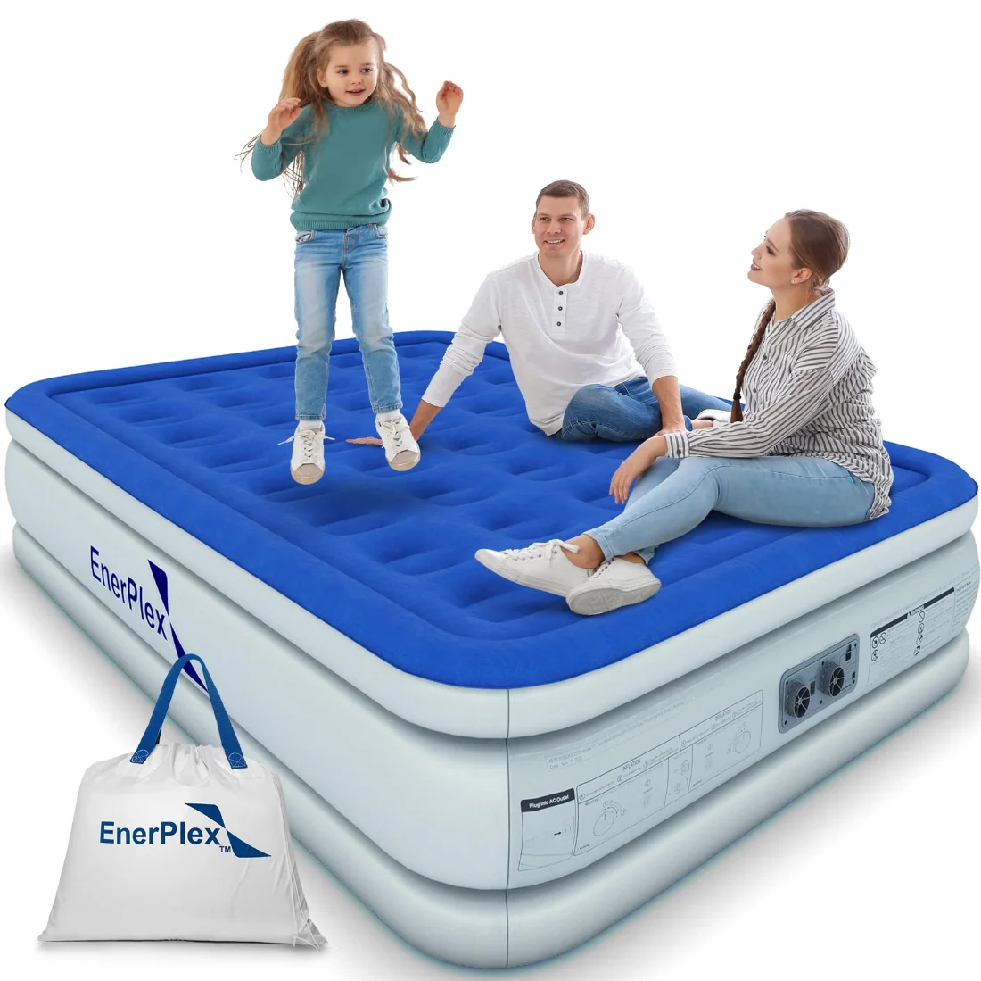EnerPlex 16-Inch King Airbed with Built-in Pump