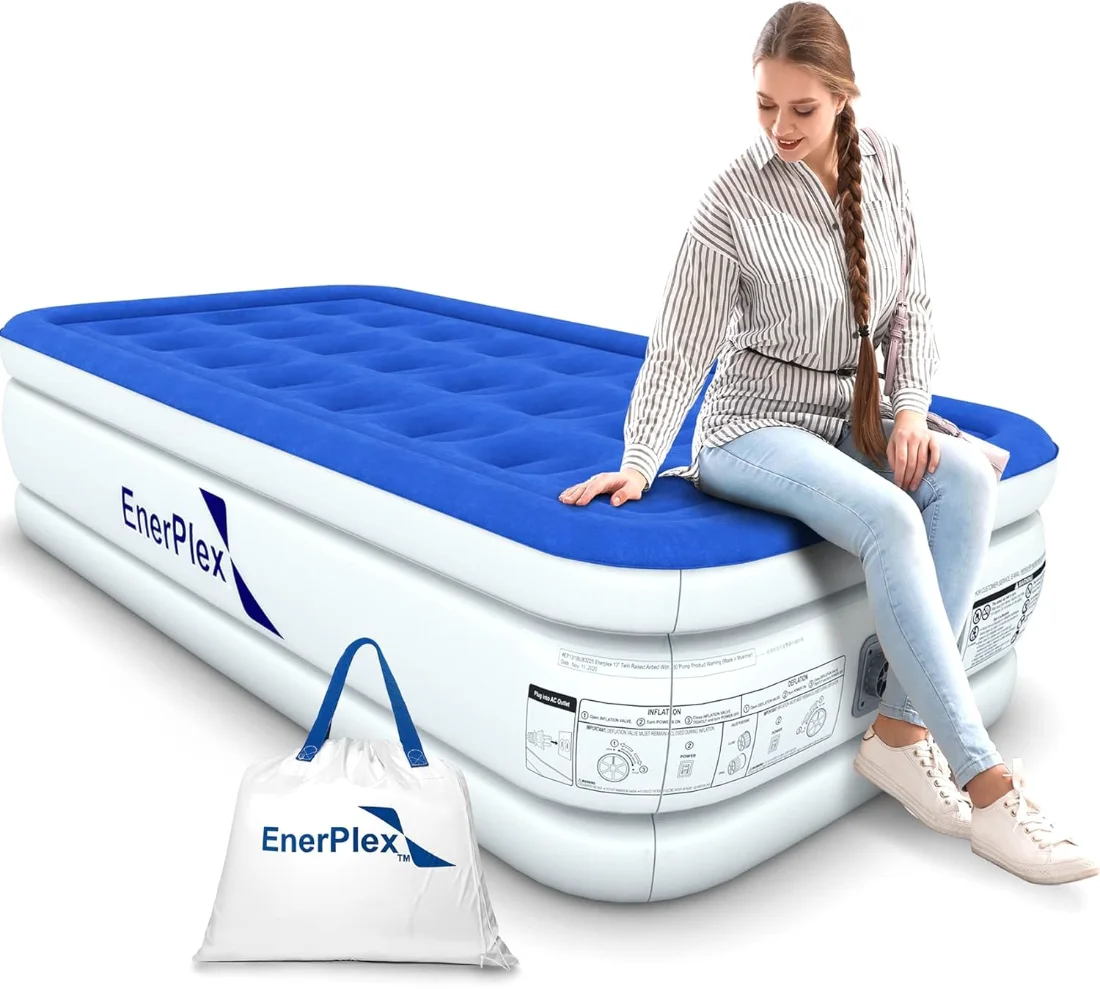 EnerPlex 13-Inch Twin Airbed with Built-in Pump